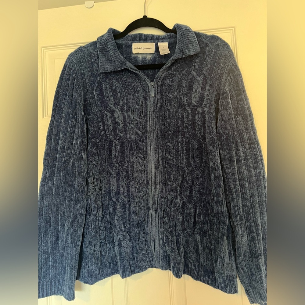 Alfred Dunner Blue Cardigan Small